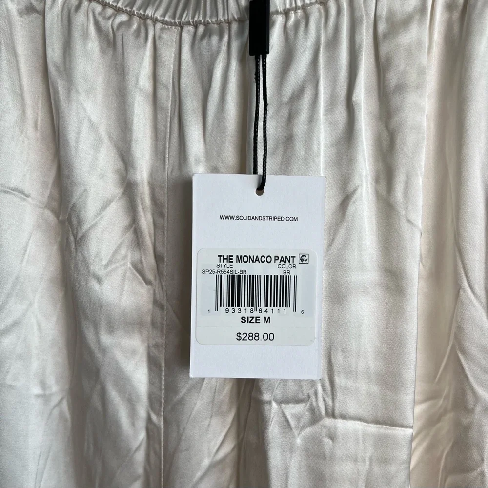 Solid & Striped NWT Women’s Monaco Satin Pant‎ Brule Pants Size Medium